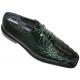 Romano "Terra" Green Genuine Triple Hornback Crocodile Tails/Lizard Shoes